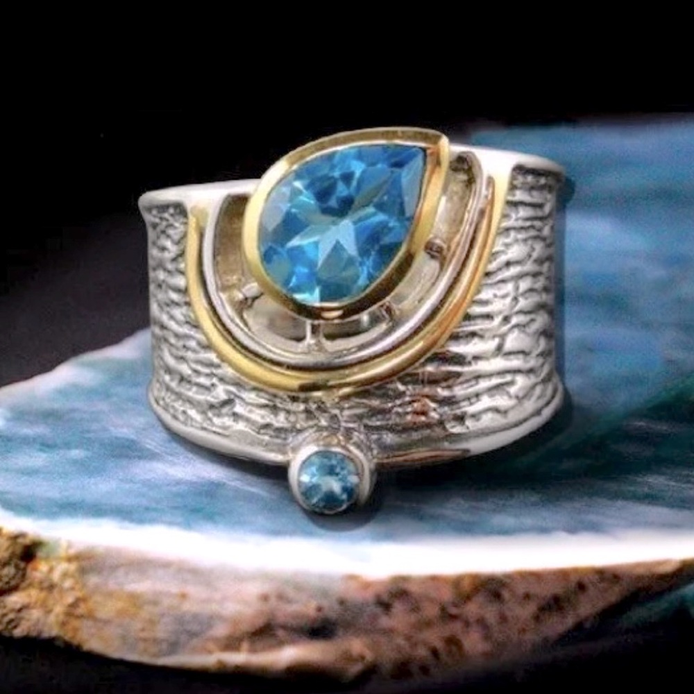 Silver / Sterling Silver / 925 / Aquamarine / Blue / Gemstone